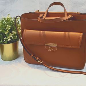 Calvin Klein Tote/Crossbody Caramel Handbag